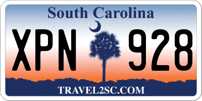 SC license plate XPN928