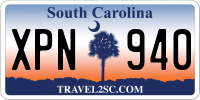 SC license plate XPN940