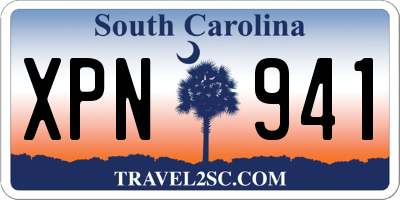 SC license plate XPN941