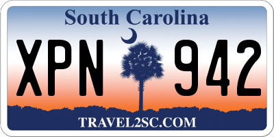 SC license plate XPN942