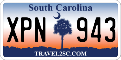 SC license plate XPN943