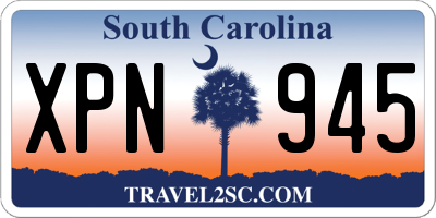 SC license plate XPN945
