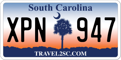 SC license plate XPN947