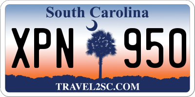 SC license plate XPN950