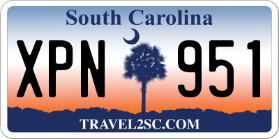 SC license plate XPN951