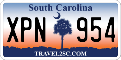 SC license plate XPN954