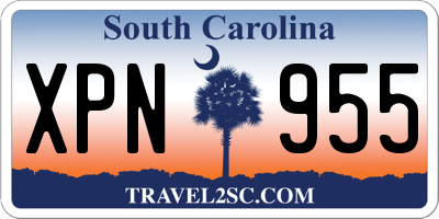 SC license plate XPN955