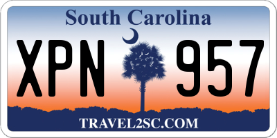 SC license plate XPN957