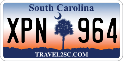 SC license plate XPN964