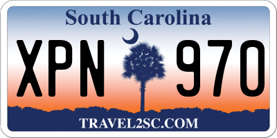 SC license plate XPN970