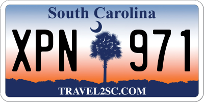 SC license plate XPN971