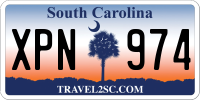SC license plate XPN974