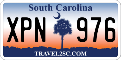 SC license plate XPN976