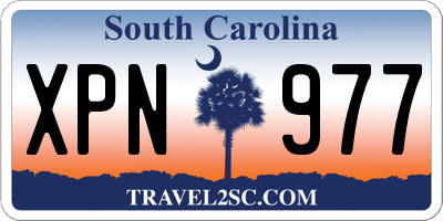 SC license plate XPN977