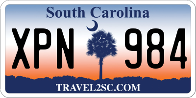 SC license plate XPN984