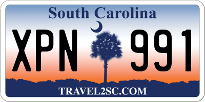 SC license plate XPN991