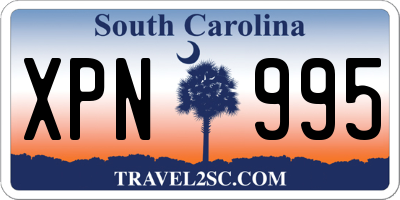 SC license plate XPN995