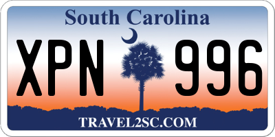 SC license plate XPN996