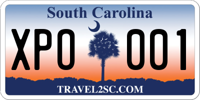 SC license plate XPO001