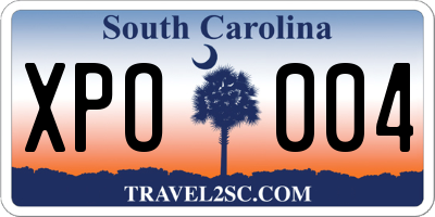SC license plate XPO004