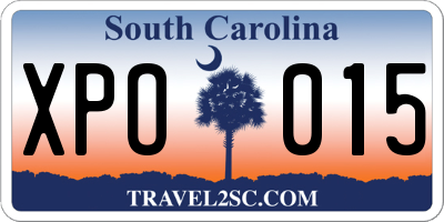 SC license plate XPO015