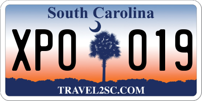 SC license plate XPO019