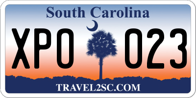 SC license plate XPO023