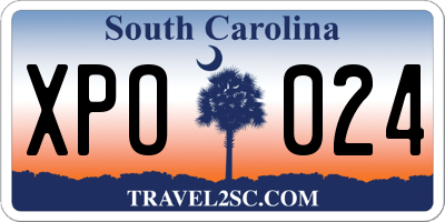 SC license plate XPO024