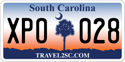 SC license plate XPO028