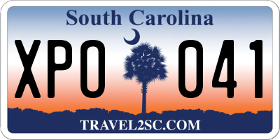 SC license plate XPO041