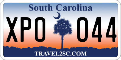 SC license plate XPO044