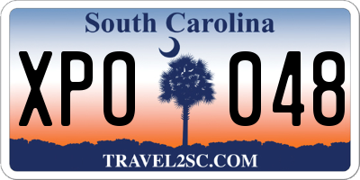 SC license plate XPO048