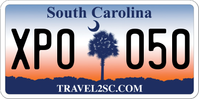 SC license plate XPO050