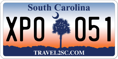 SC license plate XPO051
