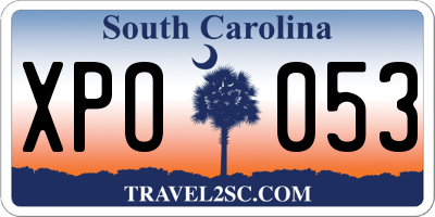 SC license plate XPO053