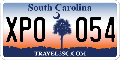 SC license plate XPO054