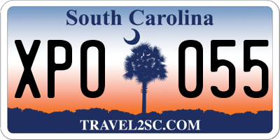 SC license plate XPO055
