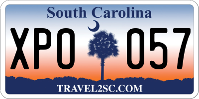 SC license plate XPO057