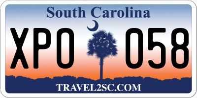 SC license plate XPO058