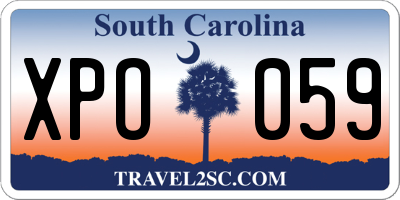 SC license plate XPO059