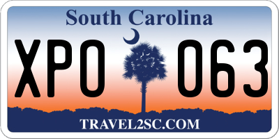 SC license plate XPO063