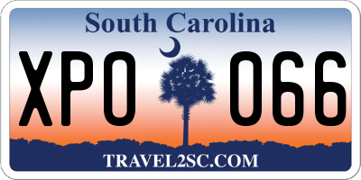 SC license plate XPO066