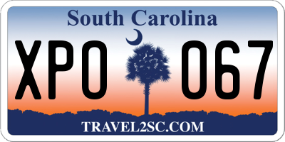 SC license plate XPO067