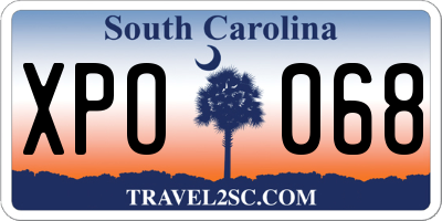 SC license plate XPO068