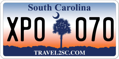 SC license plate XPO070