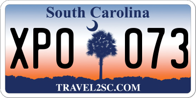 SC license plate XPO073