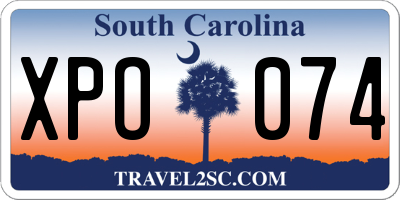 SC license plate XPO074