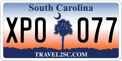 SC license plate XPO077