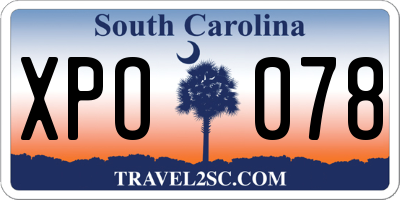 SC license plate XPO078