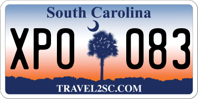 SC license plate XPO083
